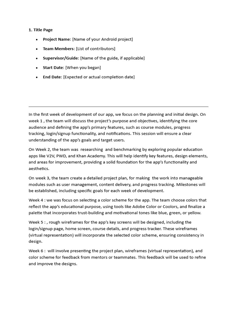 Diary Project App Development Plan | PDF | Mobile App | Computing