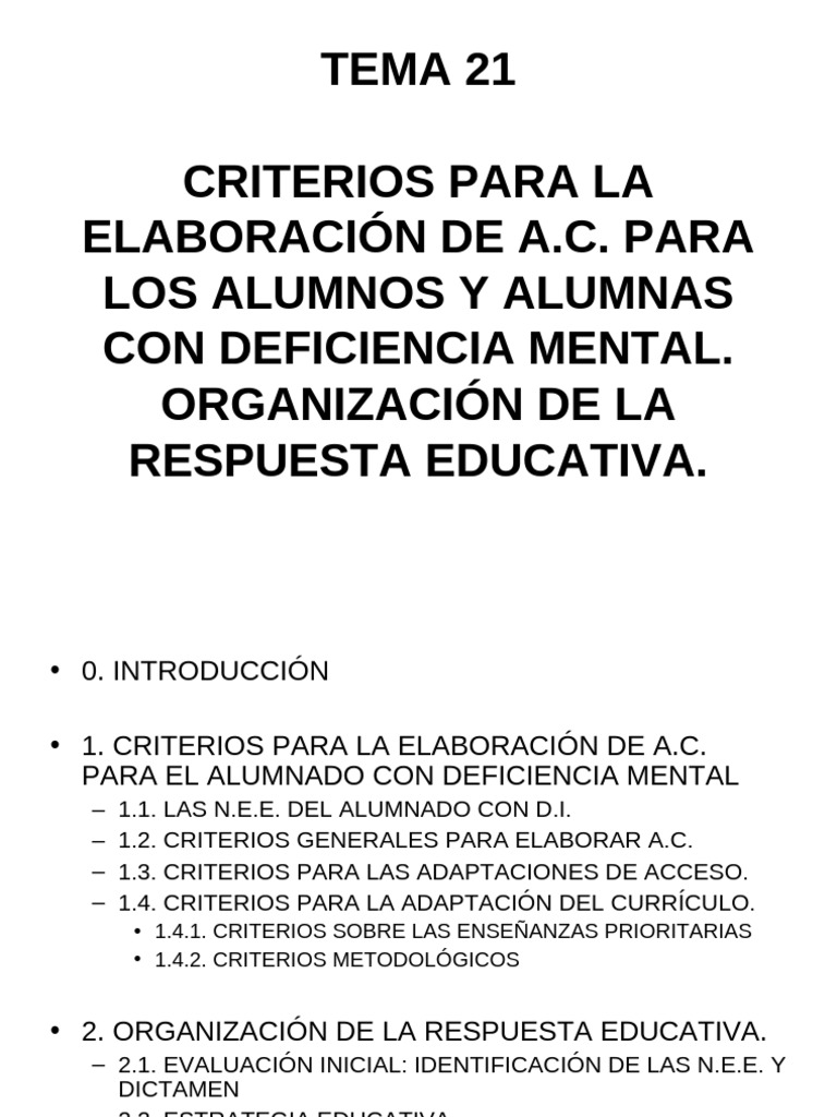 Presentacion Tema 21 | PDF | Plan de estudios | Aprendizaje