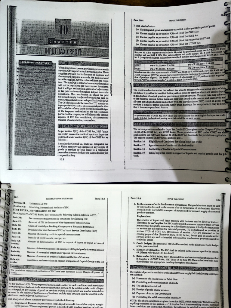 CH 10 ITC | PDF