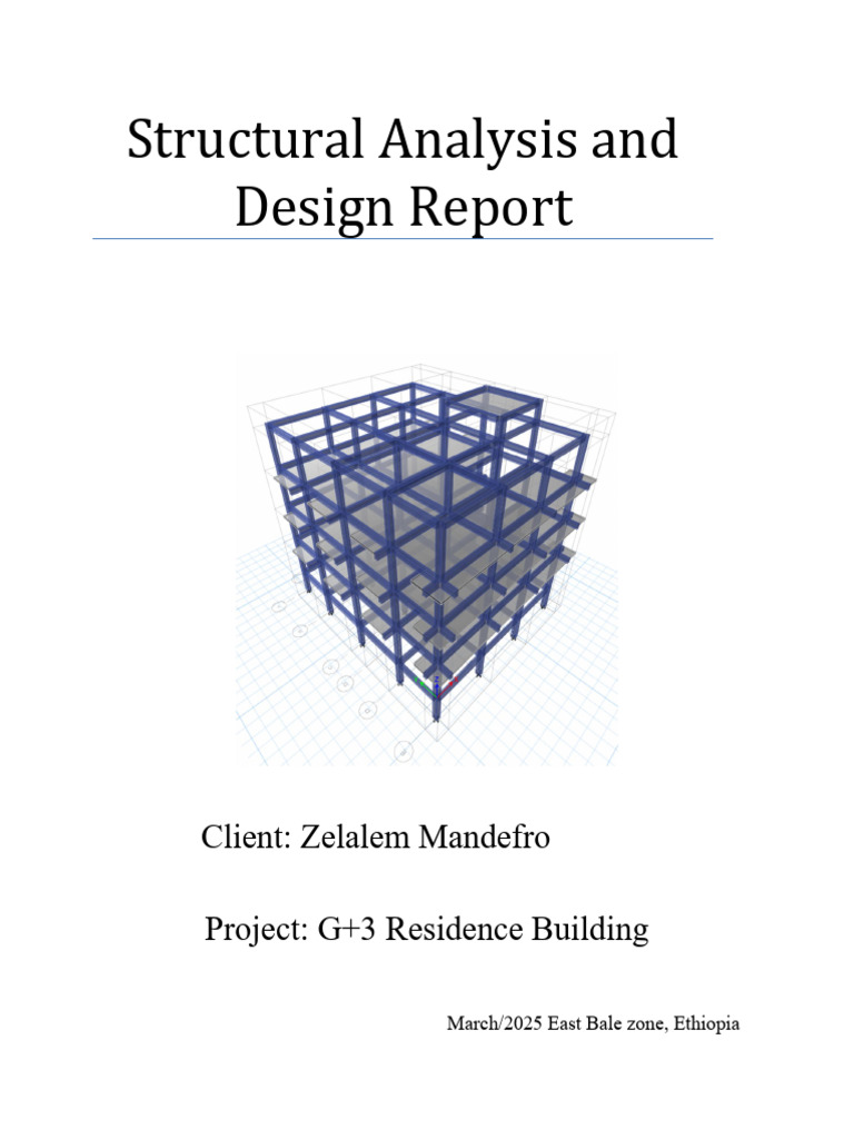 G+3 Residential Building Design Report | PDF | Structural Load | Beam ...
