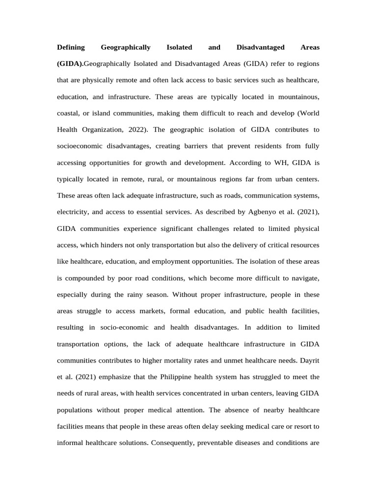 Understanding GIDA in the Philippines | PDF | Health Care | Poverty