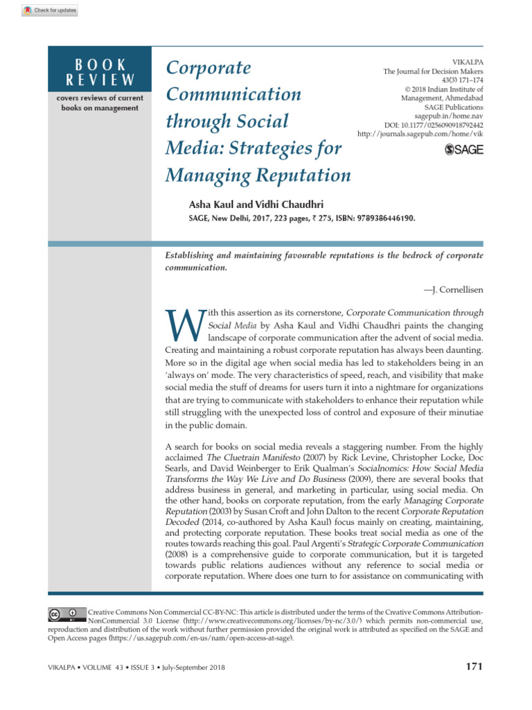 Corporate Communication Through Social M | PDF | Corporate Social ...