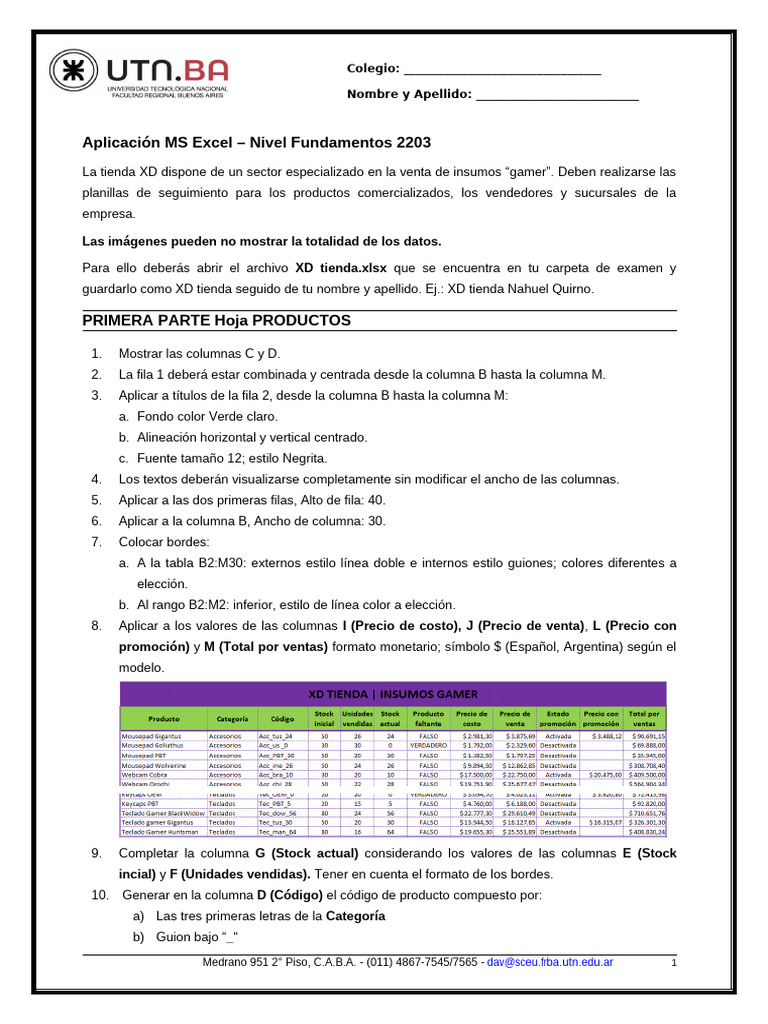 Excel para Gestión de Ventas Gamer | PDF