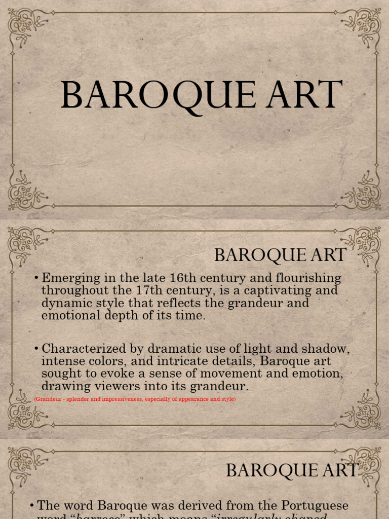 Baroque Art Pdf Baroque Paintings