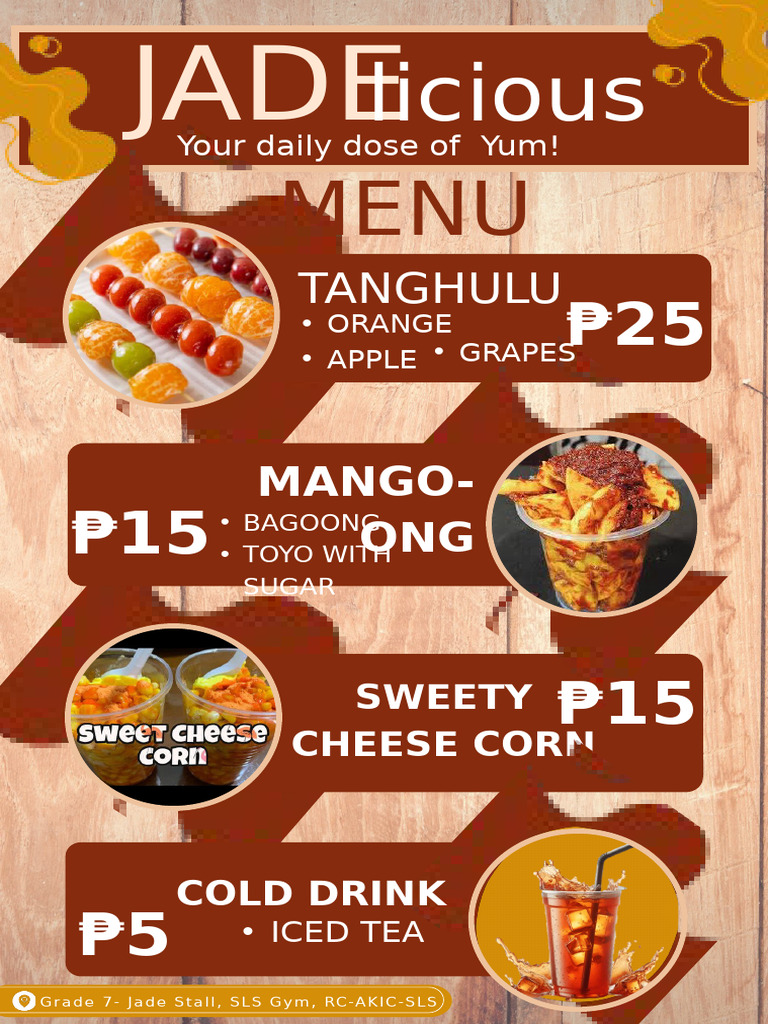 Orange and Black Bold Geometric Restaurant Menu | PDF