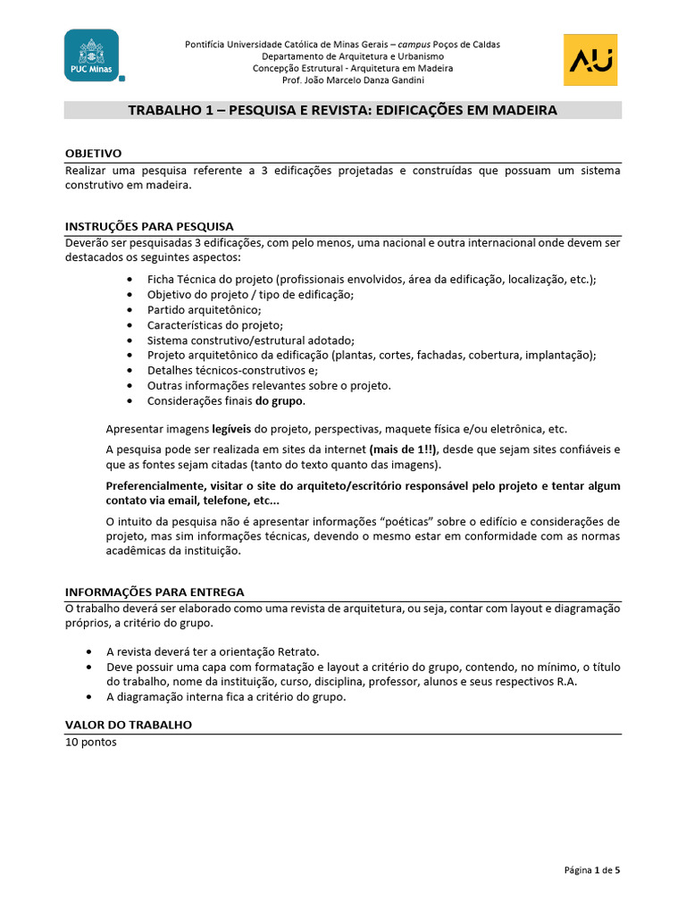 Trabalho+1+-+Pesquisa+Edifica%C3%A7%C3%B5es+Madeira | PDF | Esboço ...