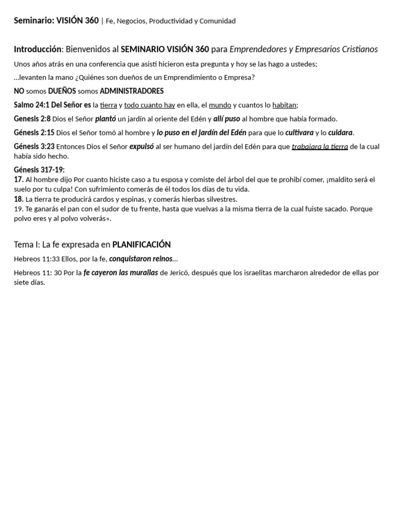 Seminario - VISION 360 | PDF