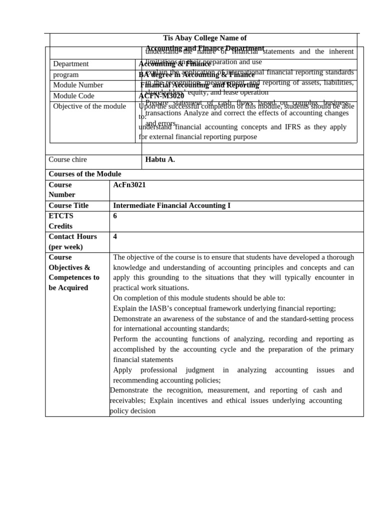 IFA 1 | PDF | Fair Value | Financial Accounting