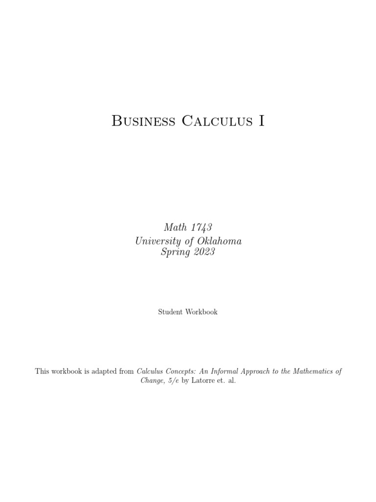 Evaluating Limits in Business Calculus | PDF | Function (Mathematics ...