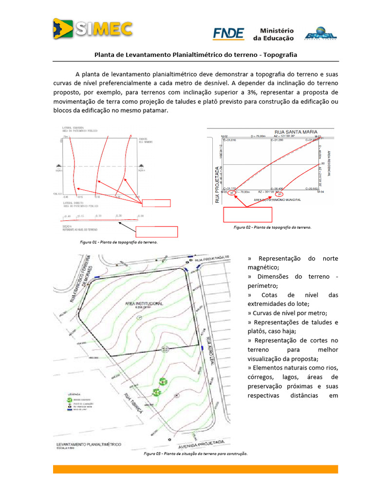 Planta de Levantamento Topográfico Detalhado | PDF | Topografia ...
