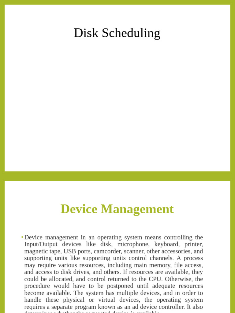 diskschedulingalgorithmspart1 | PDF | Computer Data Storage | Operating ...