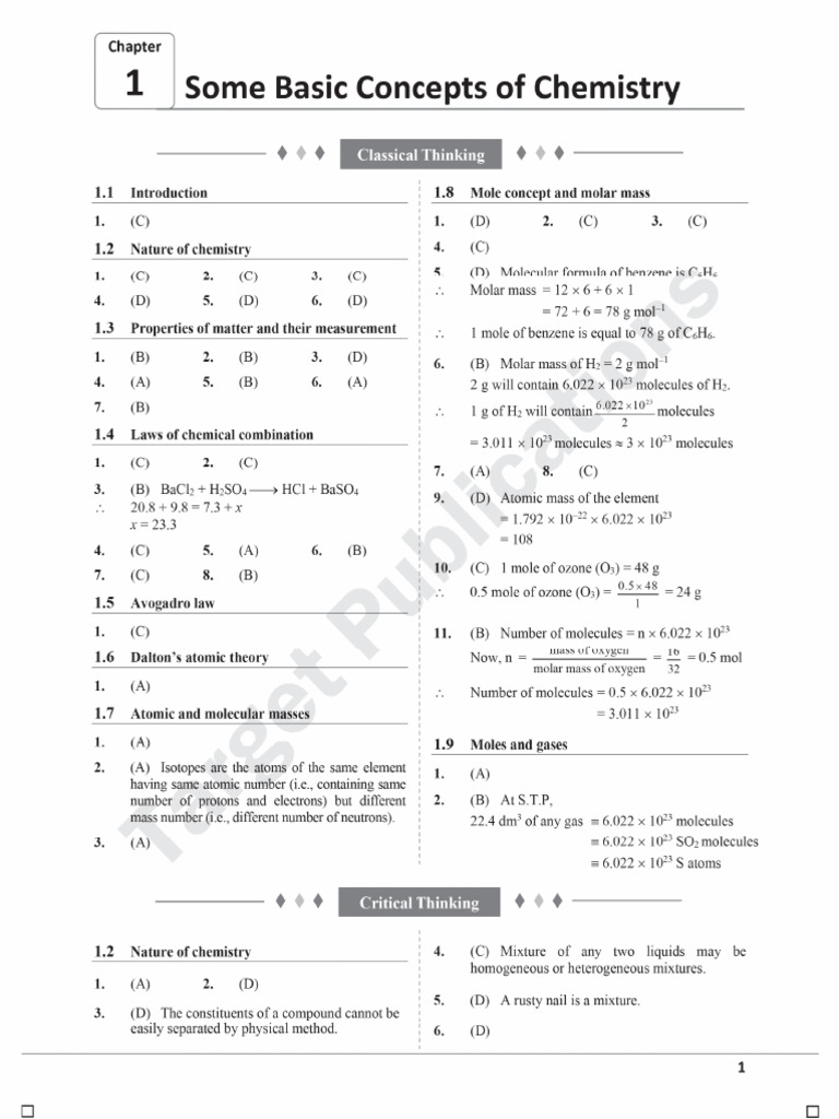 XI H 01 Some Basic Concepts of Chemistry - 66a3a42ecba6a | PDF