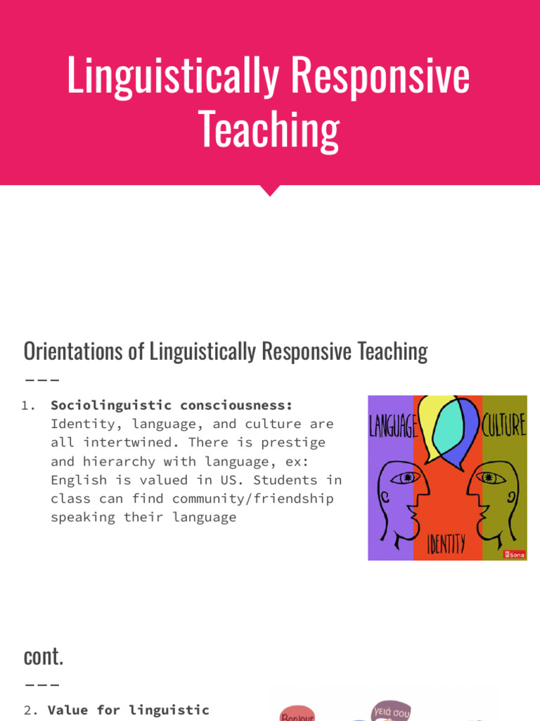 Linguistically Responsive Teaching | PDF | Multilingualism ...