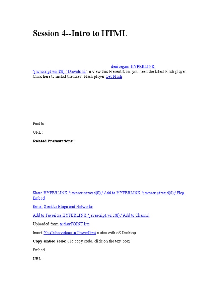 HTML | PDF | Hyperlink | Html
