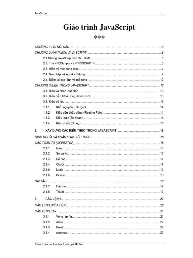 Tailieuxanh Giao Trinh Javascript 2865 | PDF
