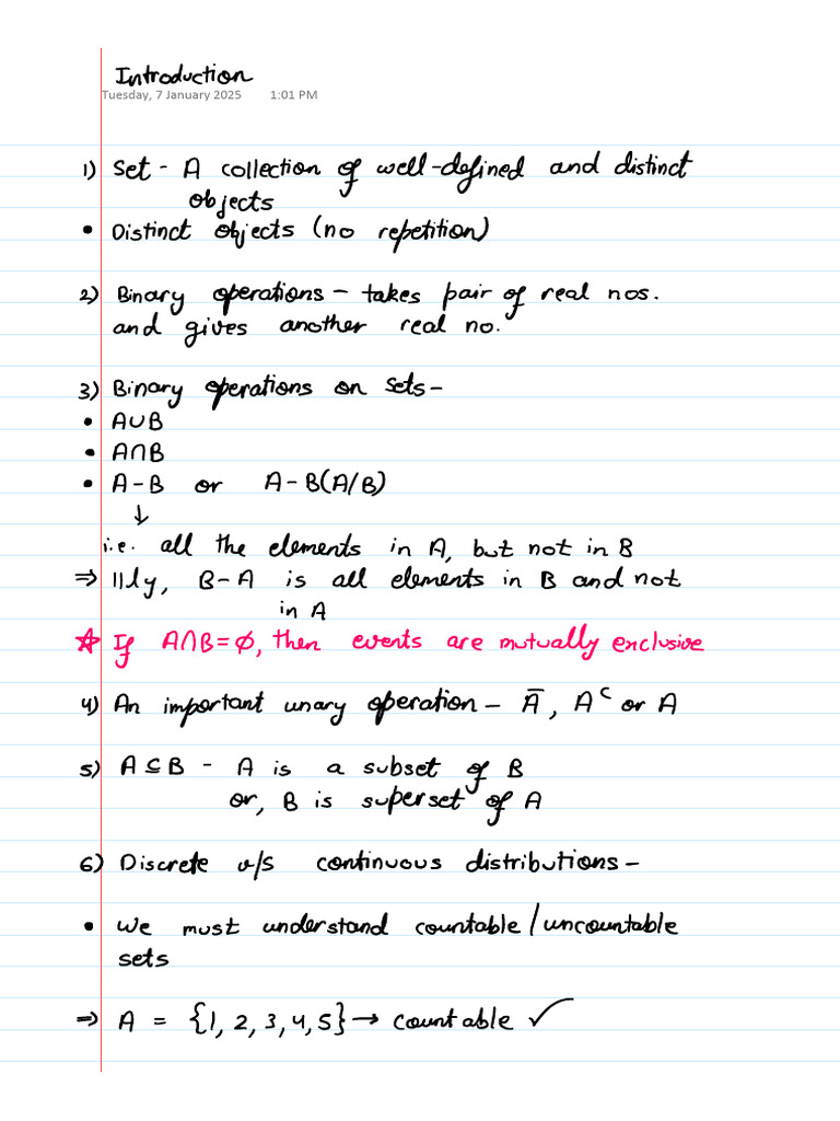 CH 2 - Sample Spaces and Events | PDF
