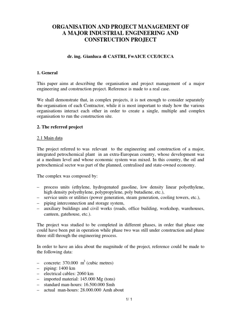 Project Management in Industrial Engineering | PDF | Art