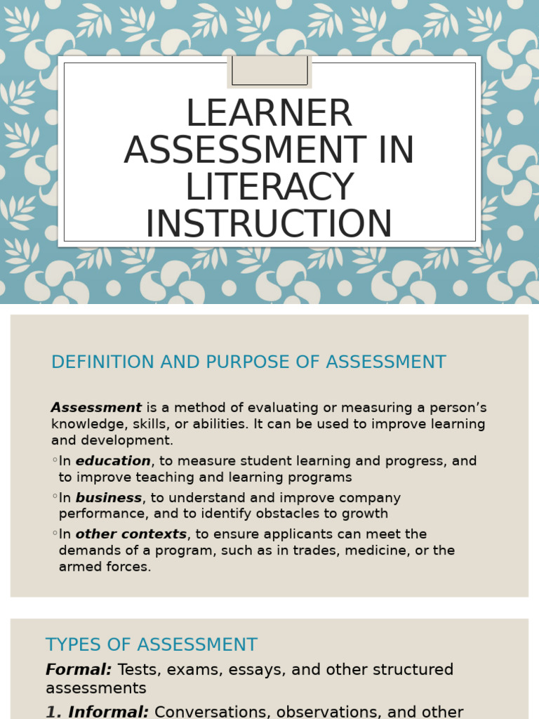 Assessment Grp.03rep. | PDF | Educational Assessment | Cognition