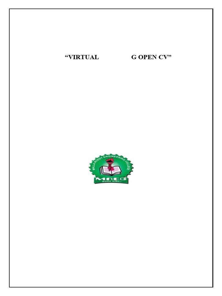 Virtual Pen Project Using OpenCV | PDF | Usability | Virtual Reality