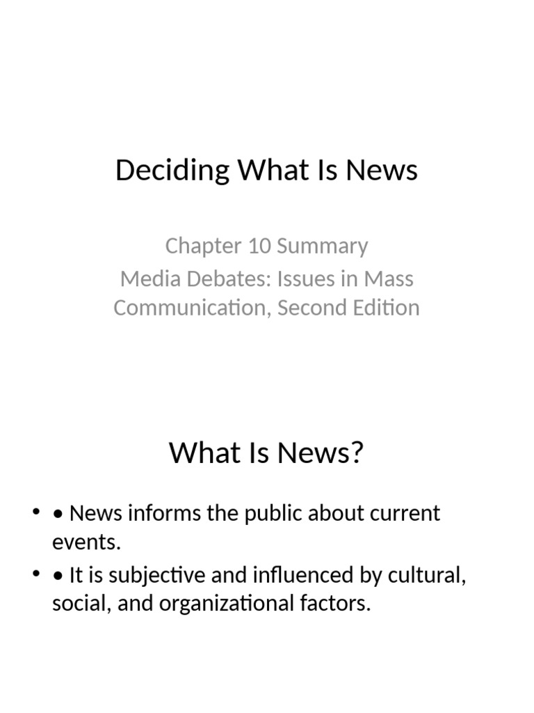 Understanding News Selection Criteria | PDF