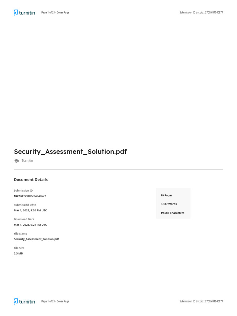 Fintech Security Assessment Report Pdf Computer Programming