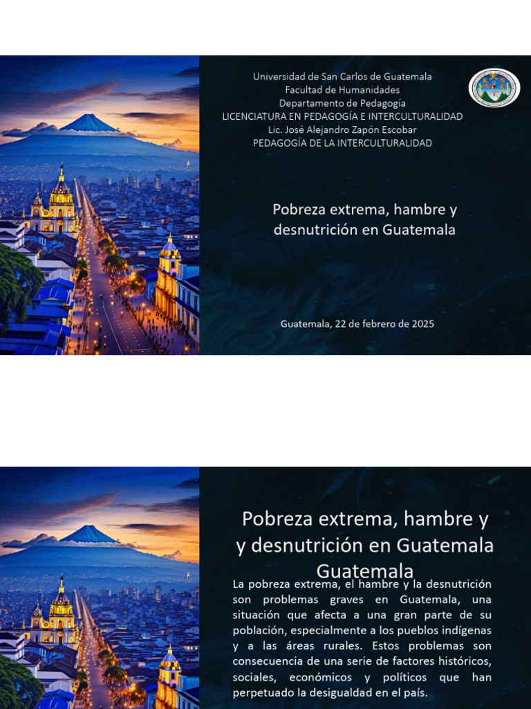 Pobreza y desnutrición en Guatemala | PDF | Desnutrición | Pobreza