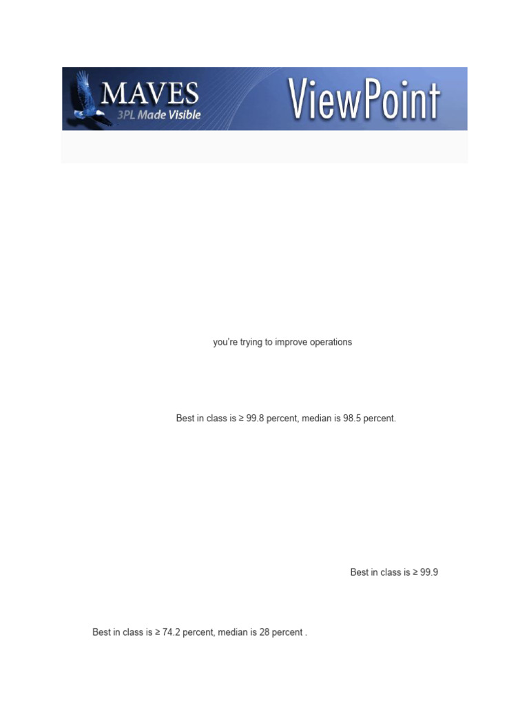 Warehouse Performance Metrics | PDF | Performance Indicator | Warehouse
