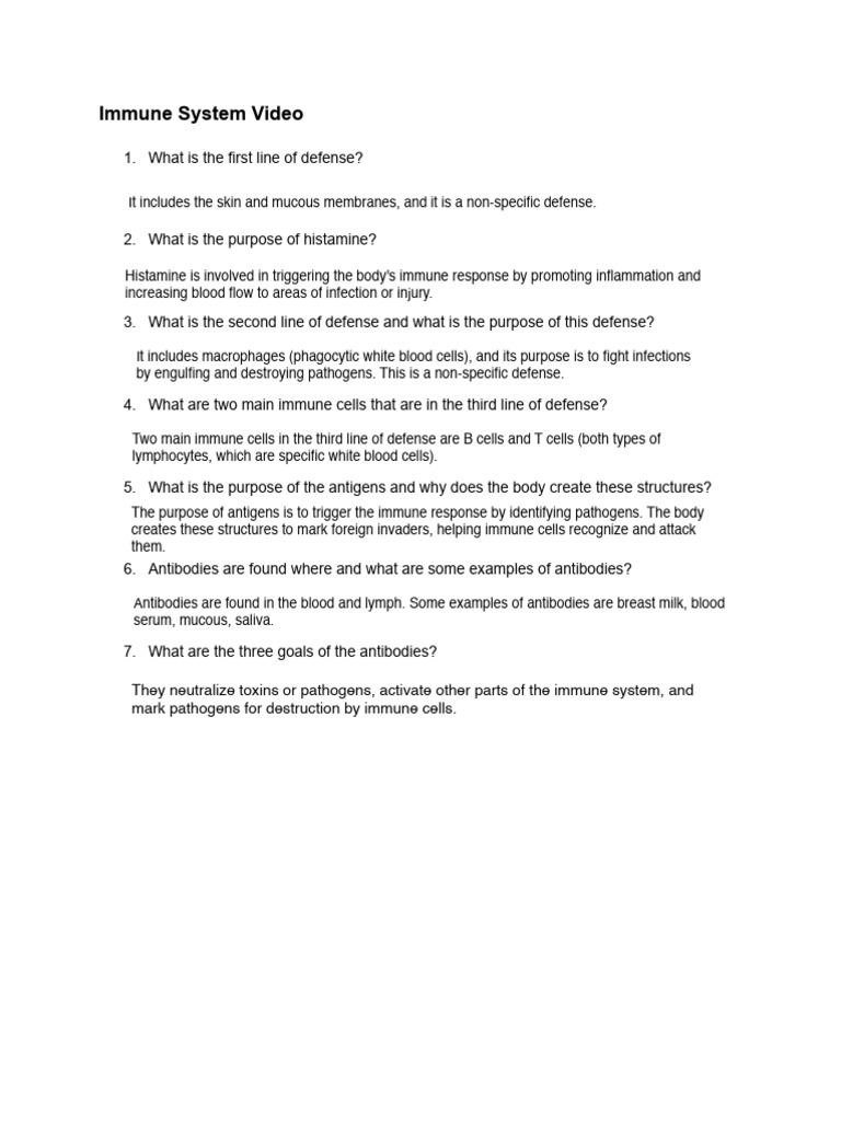 Understanding the Immune System Basics | PDF