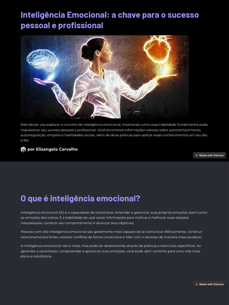 Inteligencia Emocional A Chave para o Sucesso Pessoal e Profissional ...