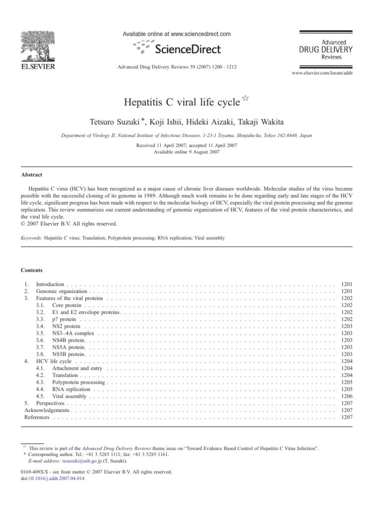 Hepatitis C Virus Life Cycle Overview | PDF | Hepatitis C Virus | Virus