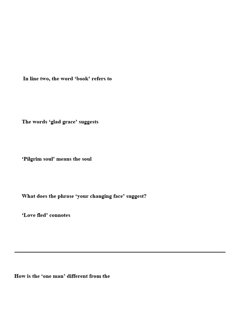 When you are old notes pdf love w b yeats