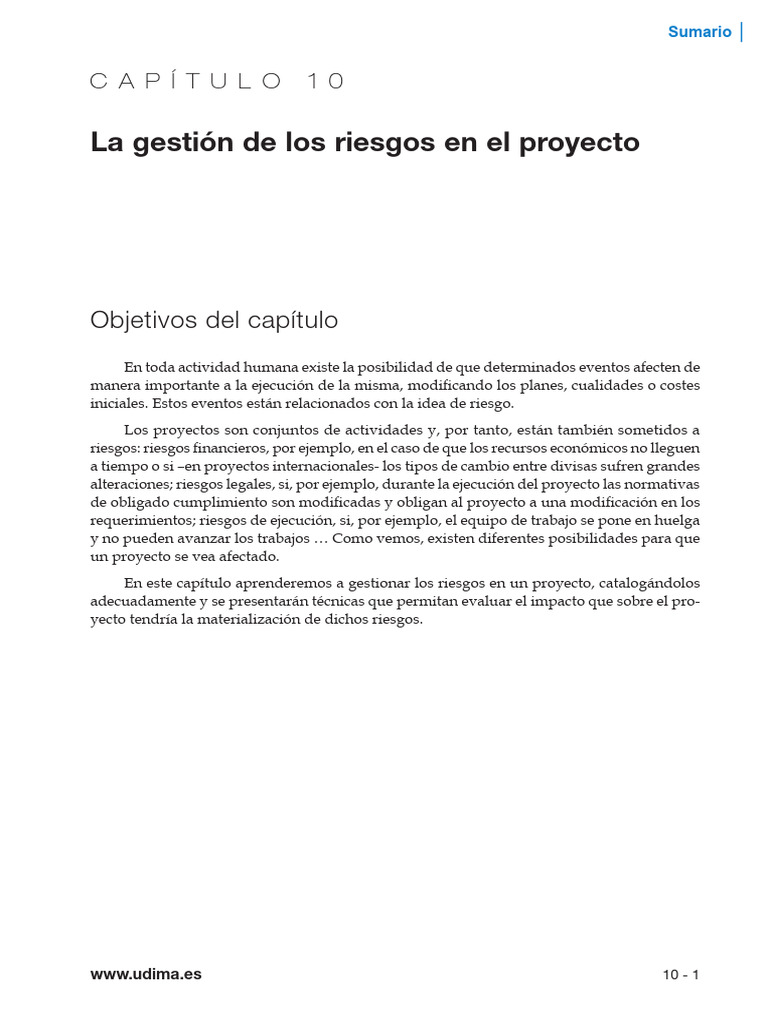 Gestión de Riesgos en Proyectos | PDF | Riesgo | Probabilidad