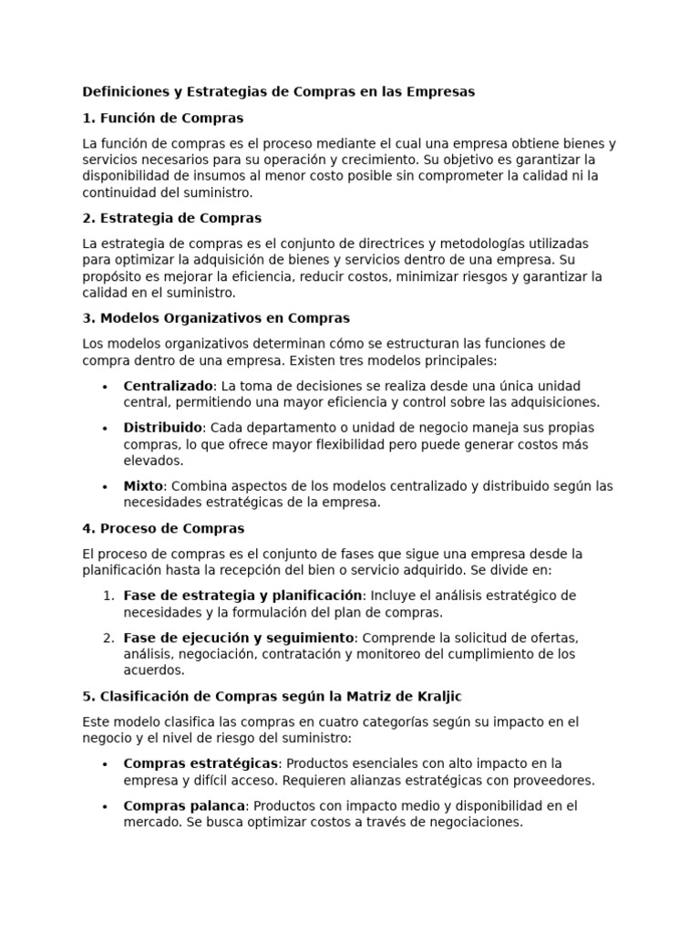 Estrategias de Compras en Empresas | PDF | Calidad (comercial) | Business