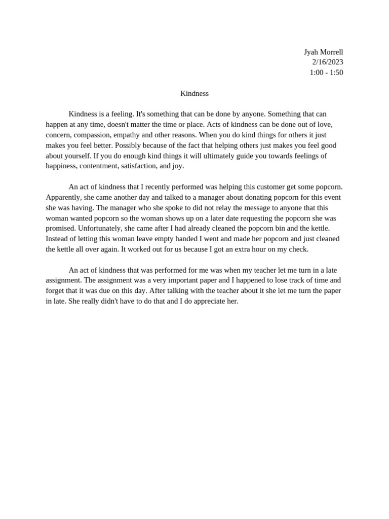 Kindness Pdf