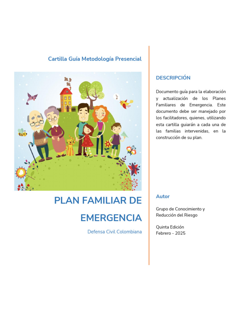 Guía para Plan Familiar de Emergencia | PDF | Riesgo | Defensa Civil