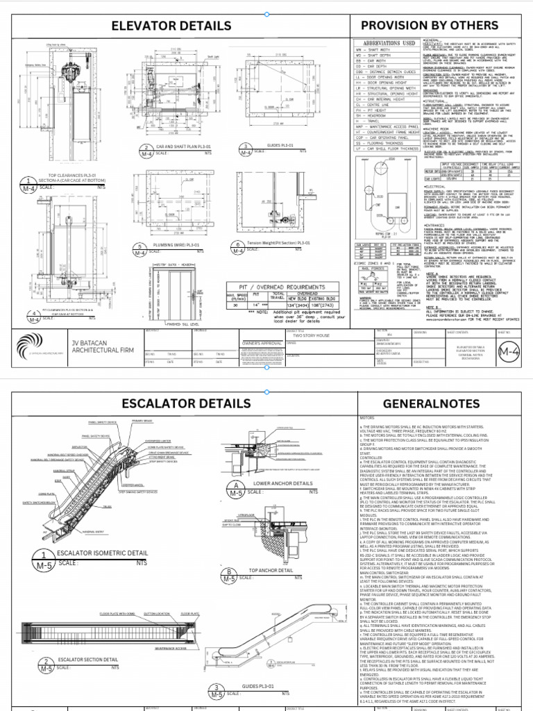 Elevator and Escalator Details PL3-01 | PDF | Programmable Logic ...