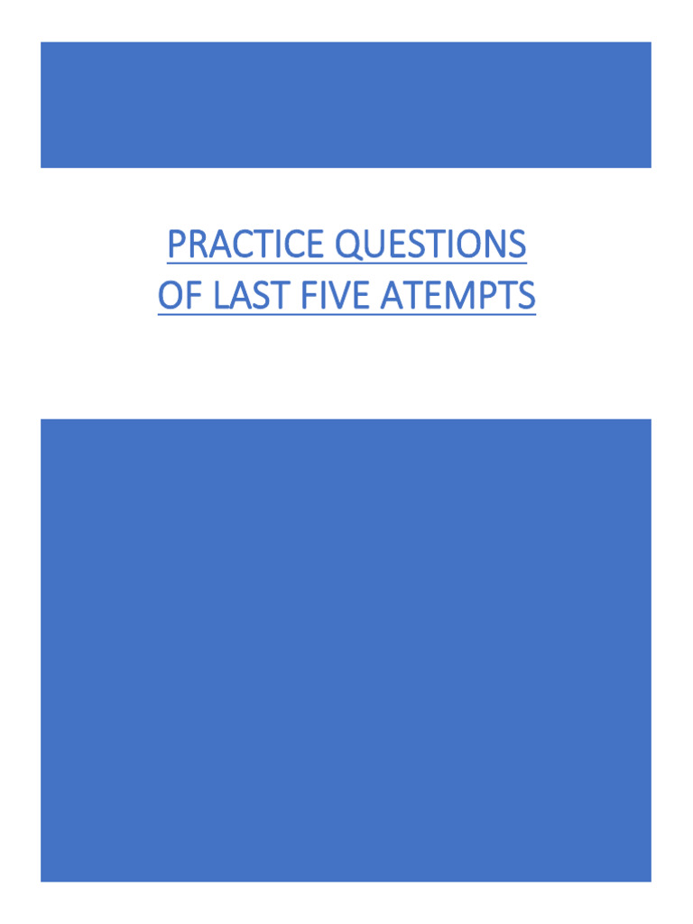 IAS Practice Questions Compilation | PDF