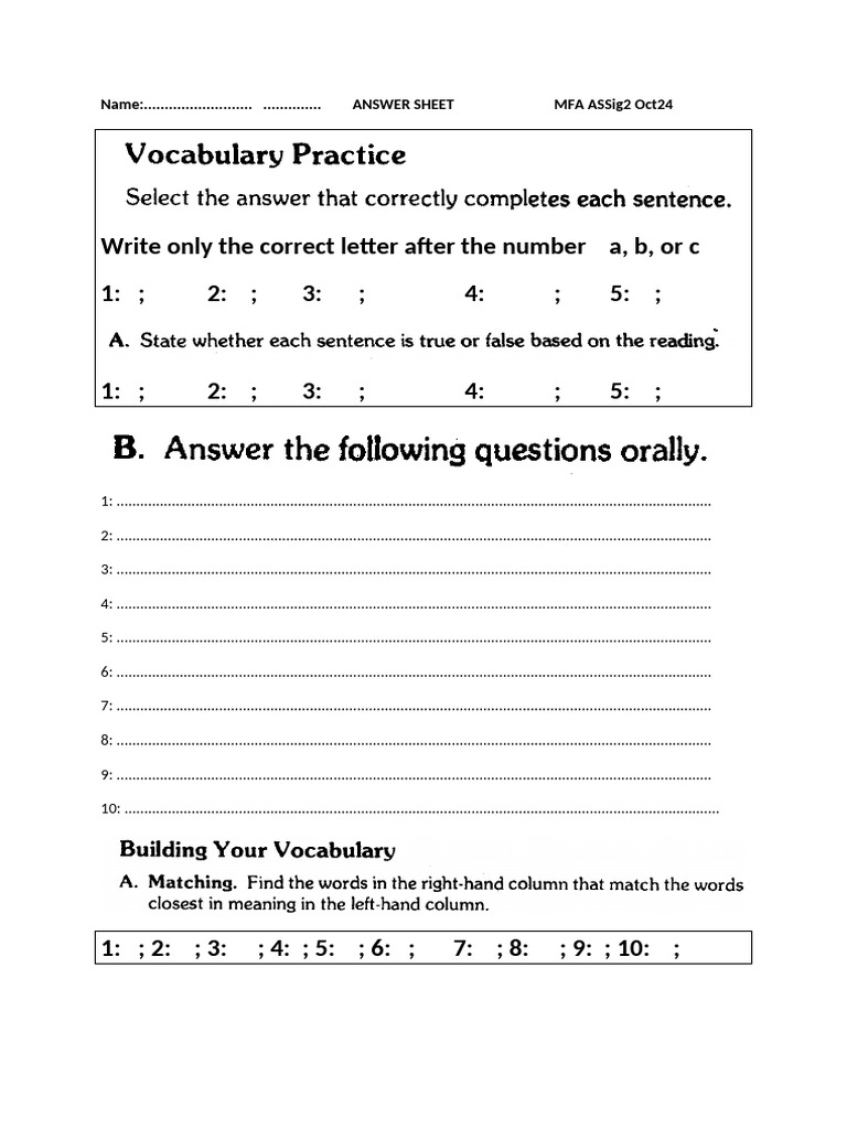 Bankung Assignment Answer Sheet | PDF