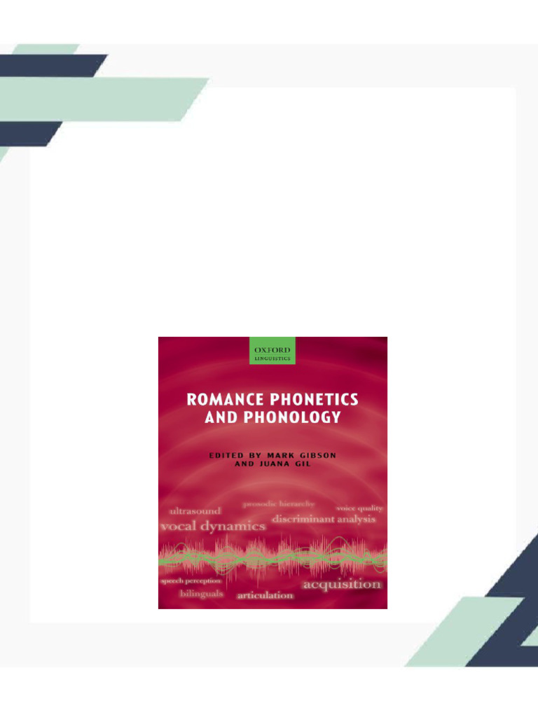 Romance phonetics and phonology mark gibson the ebook with rich