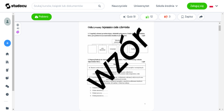 Tajemnice Przyrody Klasa 4 Testy Pdf Tajemnice Przyrody - Klasa 4 - Dział 4 - Sprawdzian - Dział 4