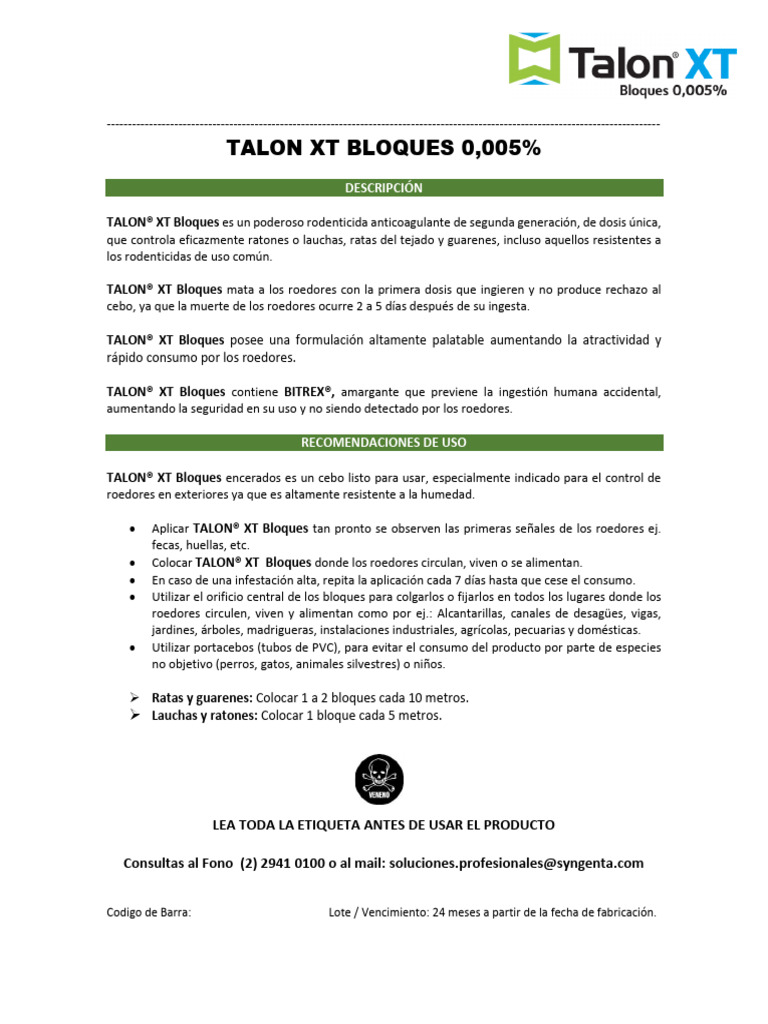 FT Talon Bloques XT | PDF