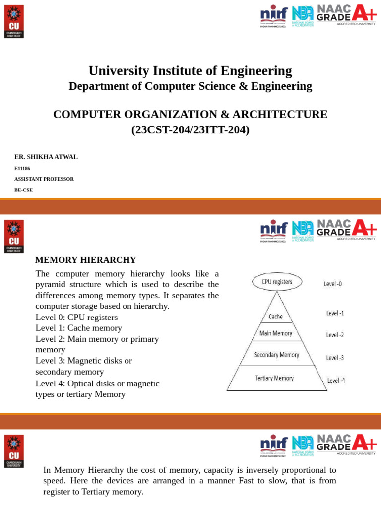 Understanding Memory Hierarchy in Computing | PDF | Computer Data ...