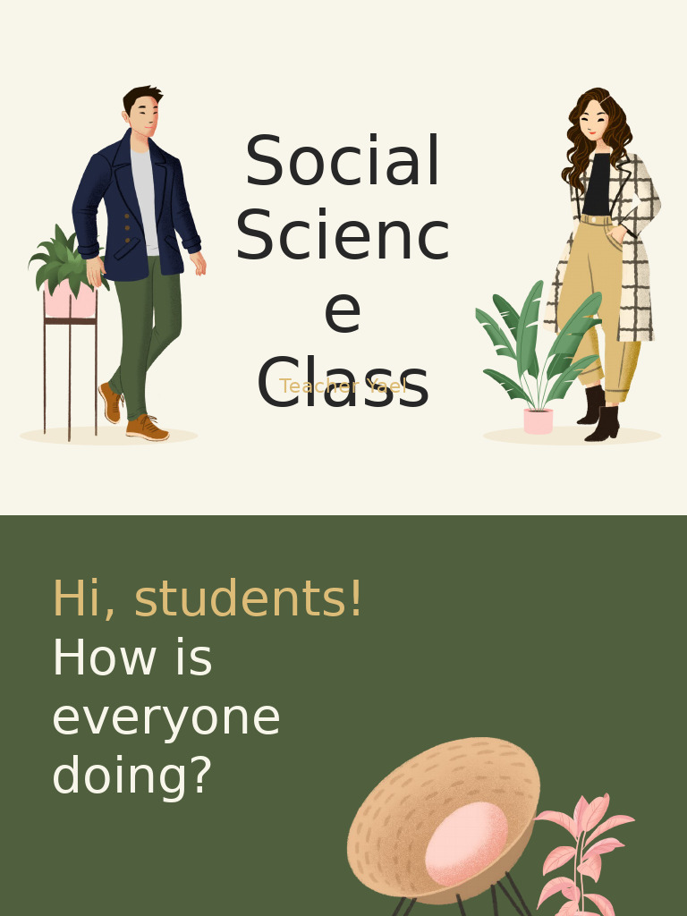 Cream and Brown Illustration Social Science Class Education ...