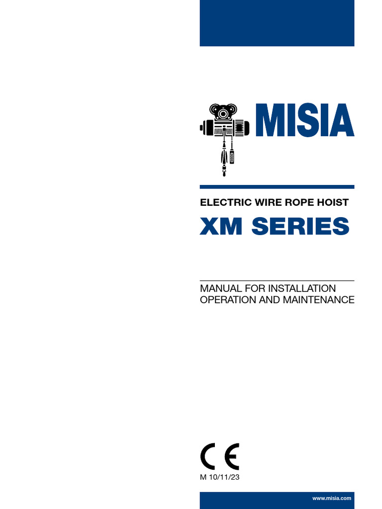 Manuale serie-XM EN Web | PDF | Electric Motor | Crane (Machine)