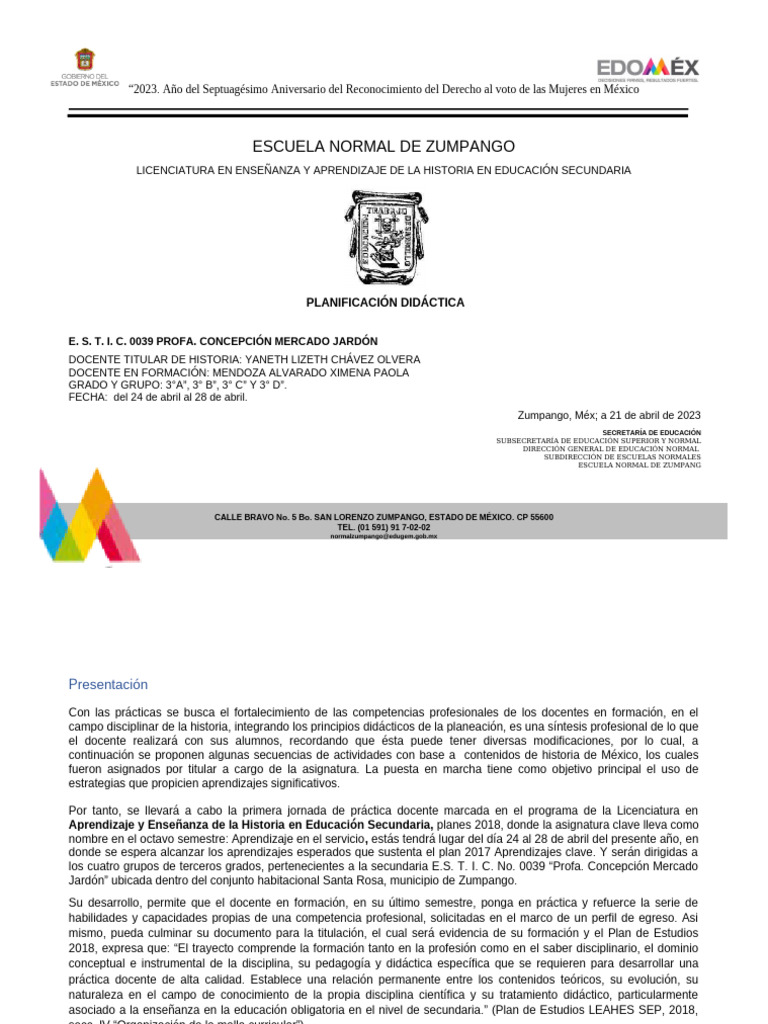 Planificación Del 24 Al 28 de Abril1 - 113347 | PDF | Democracia ...