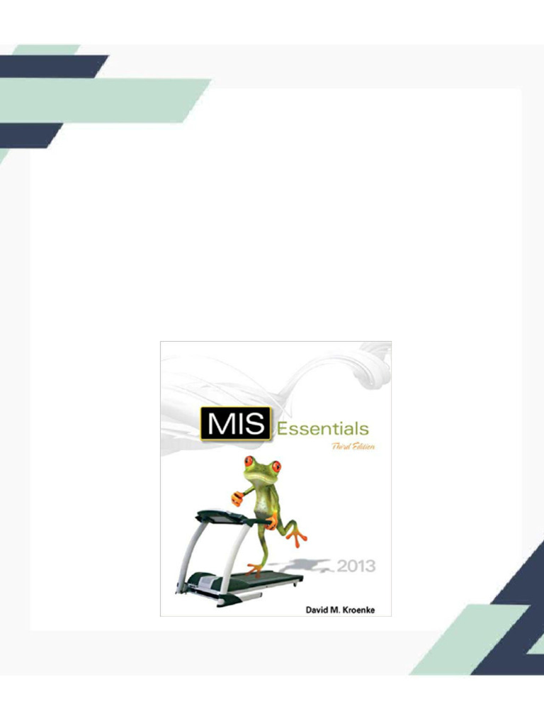 Test Bank for MIS Essentials 3rd Edition Kroenke 0132970759