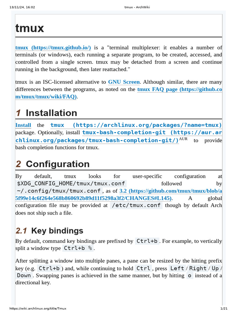 tmux: Terminal Multiplexer Guide | PDF | Keyboard Shortcut | Microsoft ...