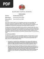 Matron Job Description and Responsibilities | PDF | Housekeeping ...