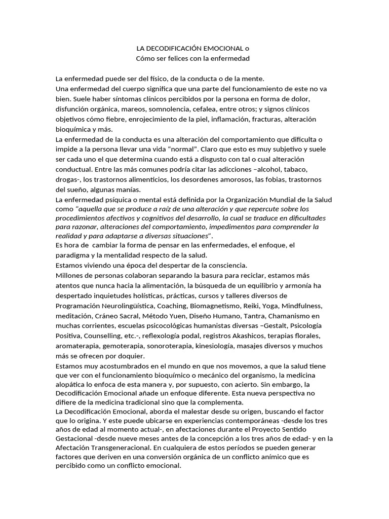 LA DECODIFICACIÓN EMOCIONAL o | PDF | Mente | Comportamiento