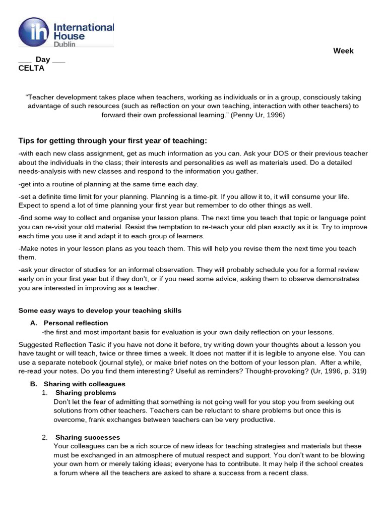 Teacher Development Strategies | PDF | Teachers | Lesson Plan